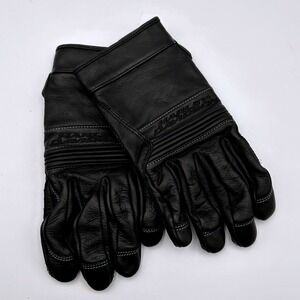 Harley-Davidson Mens Black Leather Gel Palm Riding Gloves XL Motorclothes